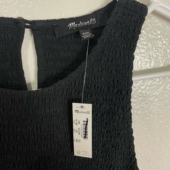 Madewell The Melody Smocked Cotton Trendy Tank Midi Dress US Women's XXS New - Picture 6 of 7